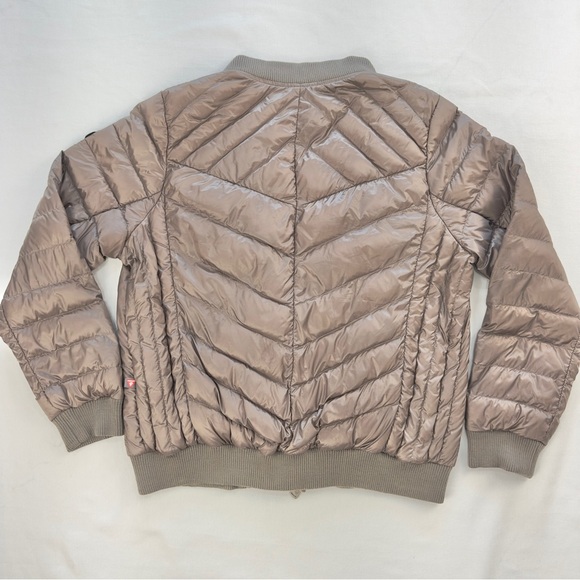 Bernardo Insulated Puffer Bomber Jacket Water Resistant Moonrock Size Large - Picture 5 of 15